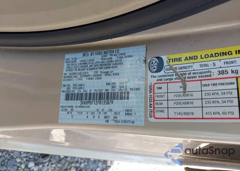 2007 Ford Fusion Se z USA, uszkodzony, nr VIN 3FAHP07127R135879